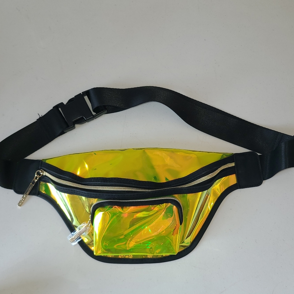 Holographic Yellow Fanny Pack